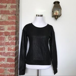 Pam &‎ Gela P Coated Snake Skin Print Sweat Shirt